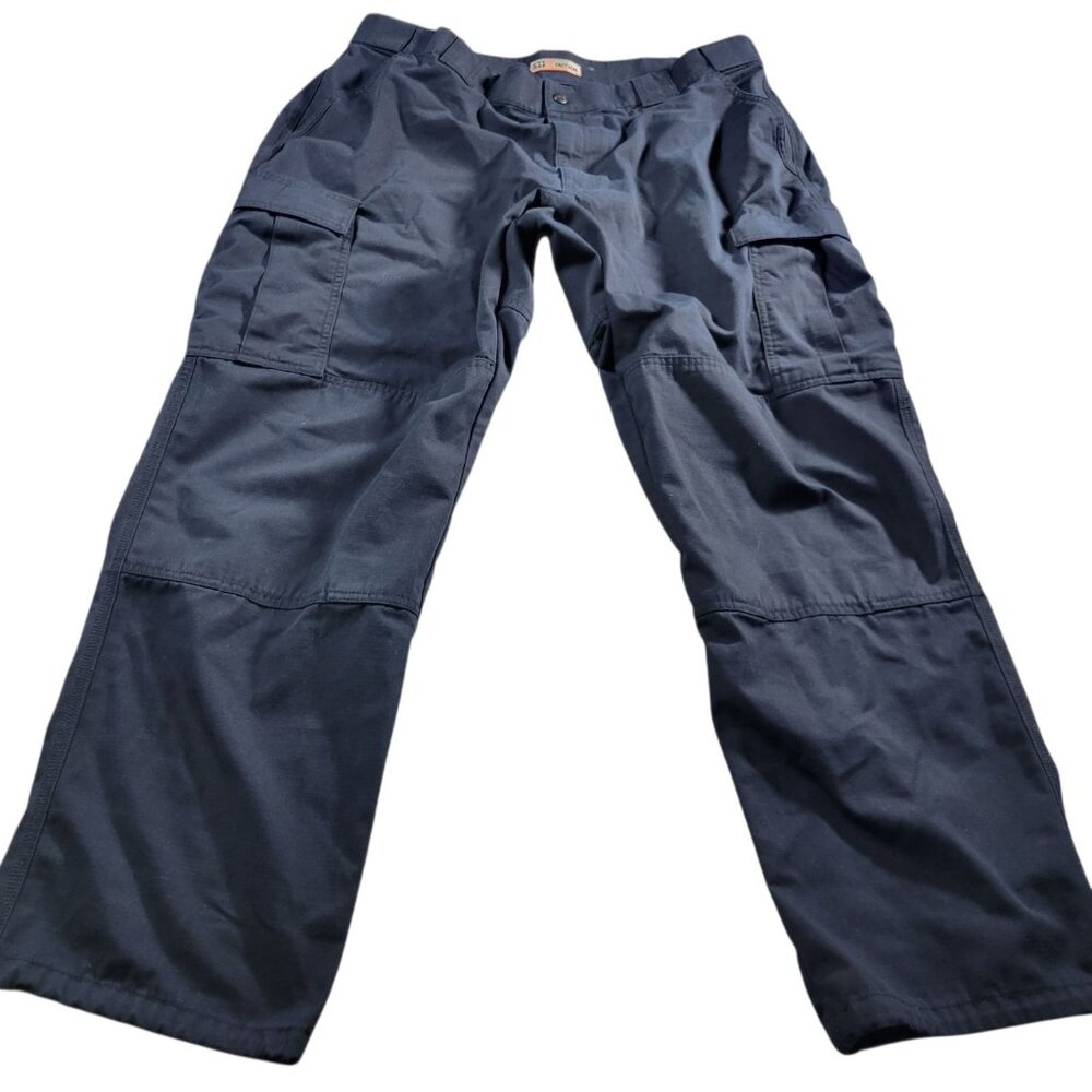5.11 Tactical Cargo Pants Mens 2XL Blue Workwear Chino Heavy Stretch Ripstop